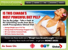 Prescopodene Canada website