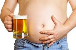 man with big beer belly